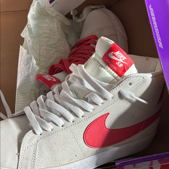 Nike SB blazer mid lobsters - White and Red - Picture 4 of 6